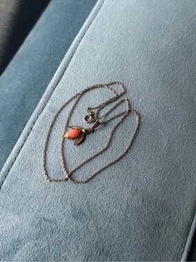 Vintage 12k GF coral necklace by Sorrento